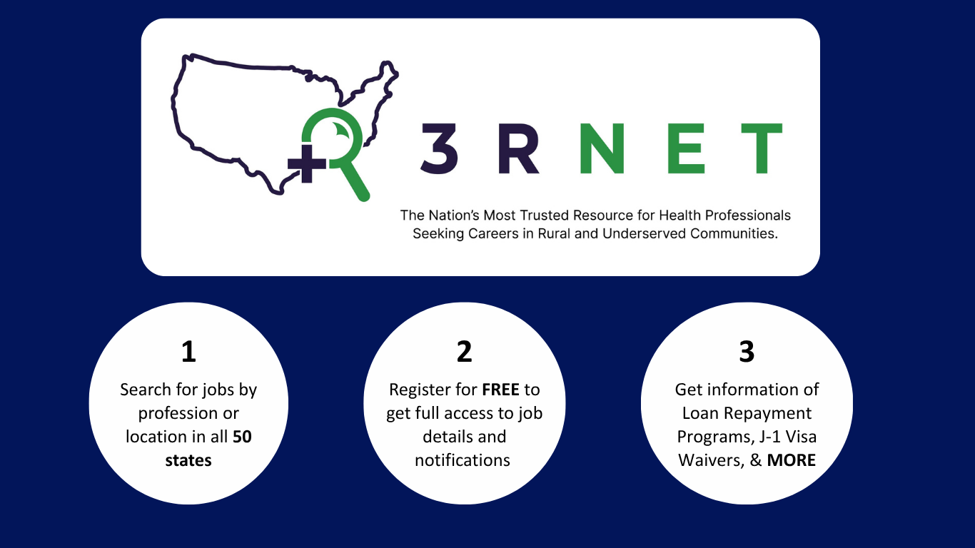 LOGO of 3RNET, a resource for health professionals seeking careers